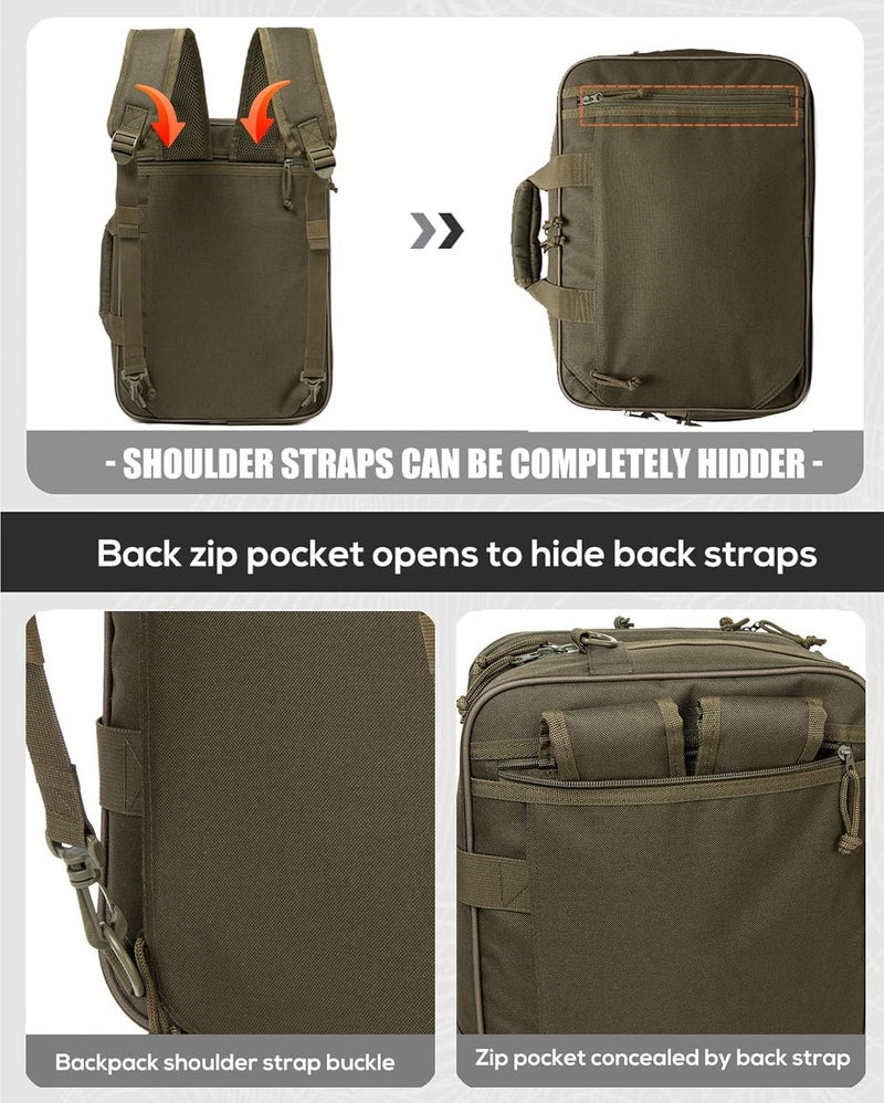 INSSTUID Tactical Gun Range Bag for Handguns and Ammo Pistol Case Shooting Range Backpack Carrying Duffle Bags Magazine Ammo Gear Accessories Molle Pouch for Hunting Shooting Sport Outdoor - Image 4
